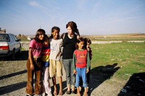 Gypsy children near the Albanian border