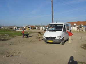 Our Van with Gypsy village in background