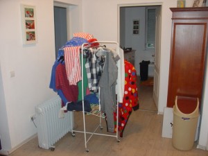 Our costumes drying